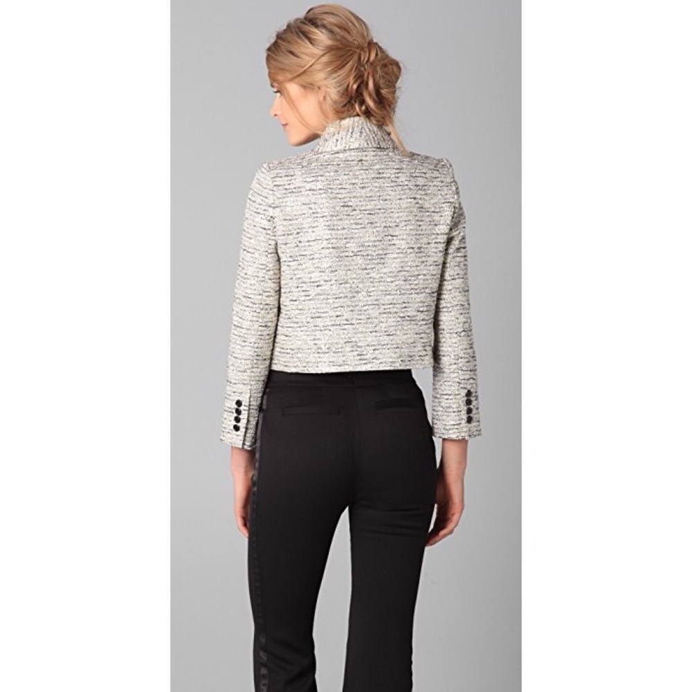 Veste Blazer Tweed Métallisé Noir - Marque A. Peach - Taille Small (S) - Neuve Avec étiquettes